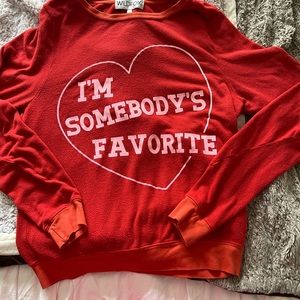 Wildfox Red “I’m Somebody’s Favorite” Jumper/Sweatahirt